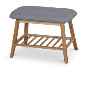 ST14 ławka / stojak na buty bambus - popielaty (1p=1szt)