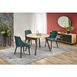 RUBEN stół kolor blat - dąb artisan, nogi - czarny (102-142x102x75 cm) (2p=1szt)