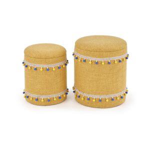 GRADO zestaw 2 puf, żółty (1p=1szt)