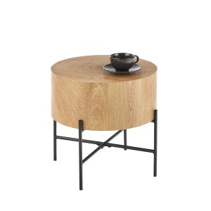 BROOKLYN-S ława dąb naturalny/czarny (1p=1szt)