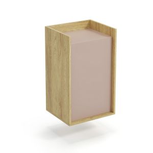 MOBIUS SZAFKA 1D korpus: hikora naturalna, fronty - antyczny róż (1p=1szt)