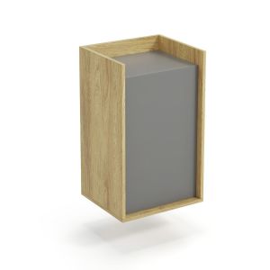 MOBIUS SZAFKA 1D korpus: hikora naturalna, fronty - szary przykurzony (1p=1szt)