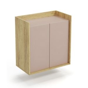 MOBIUS SZAFKA 2D korpus: hikora naturalna, fronty - antyczny róż (1p=1szt)