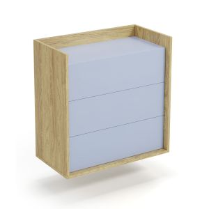 MOBIUS KOMODA 3S korpus: hikora naturalna, fronty - niebieski horyzont (1p=2szt)