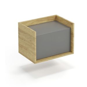 MOBIUS SZAFKA NISKA 1D korpus: hikora naturalna, fronty - szary przykurzony (1p=1szt)