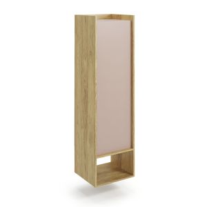 MOBIUS REGAŁ 1D korpus: hikora naturalna, fronty - antyczny róż (2p=1szt)