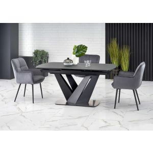 PATRIZIO stół rozkładany blat - ciemny popiel, noga - czarny (2p=1szt)