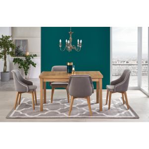 TIAGO 2 stół rozkładany 140-220/80 blat: dąb craft, nogi: dąb craft (3p=1szt)