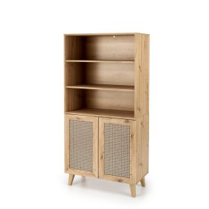 BORNEO REG-1 regał dąb artisan/czarny (2p=1szt)