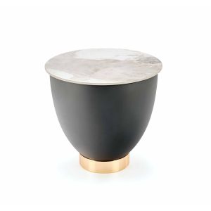 CECILIA_S ława biały marmur / popielaty / złoty (2p=1szt)