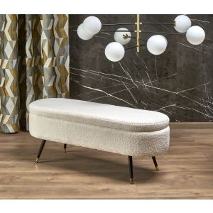 AVEIRO ławka z funkcją pojemnika, kremowy (1p=1szt)