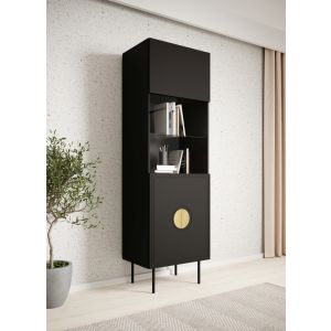 PALAZZO witryna czarny mat/ dąb craft