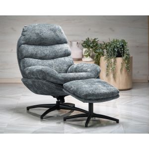 DARIO fotel wypoczynkowy z podnóżkiem oraz z funkcją kołyski, niebieski (1p=1szt)