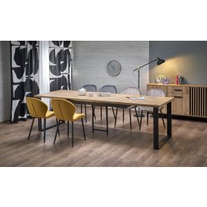 CANDIDO stół rozkładany dąb wotan / czarny (4p=1szt)