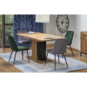 FABIANO stół rozkładany 135-175/85 cm dąb wotan/czarny (2p=1szt)