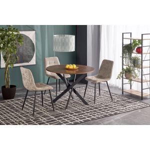 EDGAR stół, blat - orzechowy, nogi - czarny (2p=1szt)