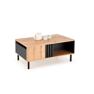 SONIA ława dąb artisan/czarny (1p=1szt)