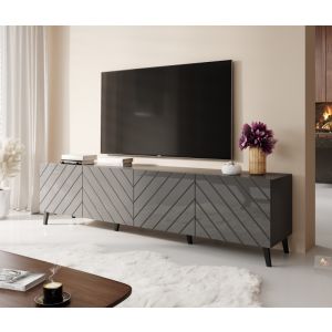 ABETO szafka RTV 200 grafit mat/ grafit połysk