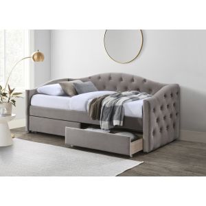 ALOHA łóżko z szufladami beżowy velvet (3p=1szt)