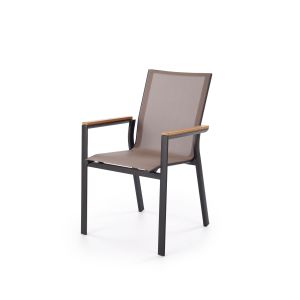 FIERRO krzesło, czarny / popielaty / brązowy (1p=1szt)