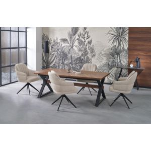 BARON stół rozkładany, orzechowy / czarny (2p=1szt)