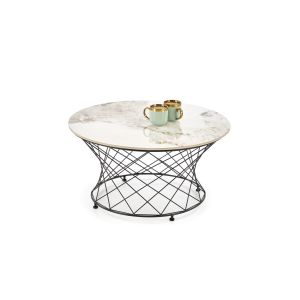 ALESSIA ława, beżowy marmur / czarny (2p=1szt)