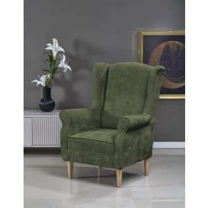 HERMES fotel wypoczynkowy, oliwkowy (tkanina MARKOS 14-#12)