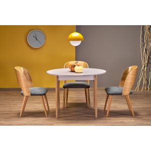 PIVOT stół rozkładany 102-142x102x75 cm, blat - kaszmir, nogi - naturalny (1p=1szt)