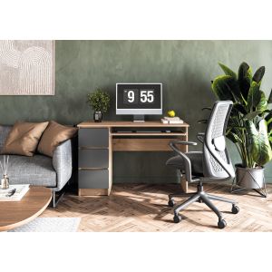 CINO biurko, dąb artisan / grafitowy (2p=1szt)