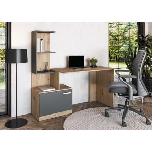 MISO biurko, grafitowy / dąb artisan (2p=1szt)