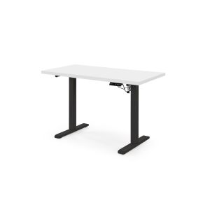 B54 biurko z funkcją regulacji wysokości, blat - biały, stelaż - czarny (2p=1szt)