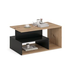 IVA ława, dąb artisan / czarny (1p=1szt)