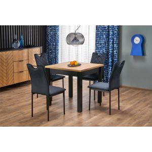 QUBIK stół rozkładany 80-200/80/76 cm dąb artisan/czarny (2p=1szt)