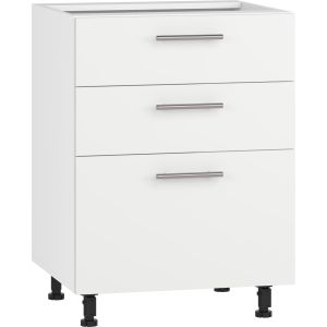 VENTO D3S-60/82 szafka dolna z szufladami, mechanizm Hettich front: biały mat (1p=1szt)