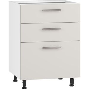 VENTO D3S-60/82 szafka dolna z szufladami, mechanizm Hettich front: kaszmir (1p=1szt)