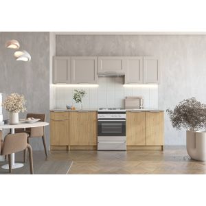 WENDY 240 kuchnia zestaw korpus: dąb cremona, fronty: kaszmir (10p=1kpl)