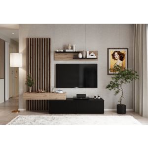 CAMINO zestaw, kolor: dąb artisan - czarny (3p=1szt)