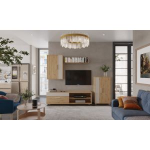 BENSON zestaw, kolor: dąb artisan - kaszmir (2p=1szt)