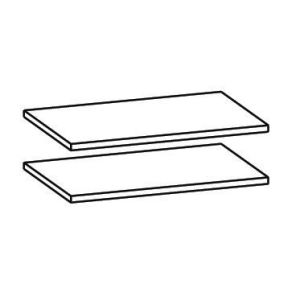 ARIS AS12 DĄB E/CZARNY POŁYSK PÓŁKI KPL