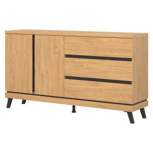 ATE AT03  DĄB KAMIENNY/CZARNY KOMODA KPL