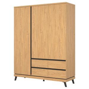 ATE AT13 DĄB KAMIENNY/CZARNY SZAFA KPL