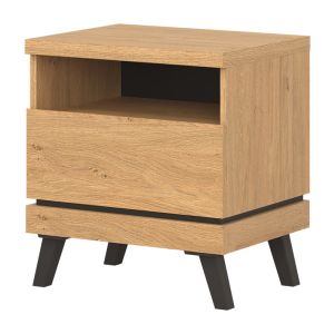 ATE AT16  BIAŁY /DĄB KAMIENNY  SZAFKA NOCNA KPL