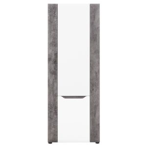 BRANDO B-6 biały,beton,biały połysk REGAŁ LP kpl.