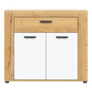 BESTO BT02 DĄB E/BIAŁ POŁYSK KOMODA KPL