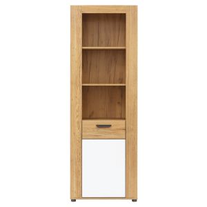 BESTO BT07 DĄB E/BIAŁ POŁYSK REGAŁ LP KPL