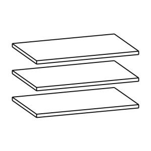 BESTO BT10 DĄB E PÓŁKI 4D KPL