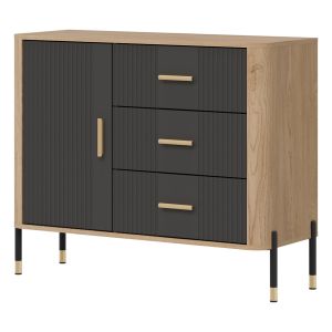 DANTE DT03 DĄB CREMONA T/ANTRACYT MAT KOMODA KPL