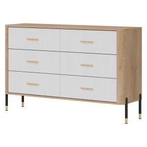 DANTE DT04 DĄB CREMONA T/BIAŁY MAT KOMODA KPL