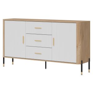 DANTE DT06 DĄB CREMONA T/BIAŁY MAT KOMODA KPL