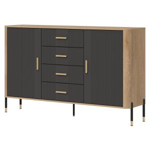 DANTE DT09 DĄB CREMONA T/ANTRACYT MAT KOMODA KPL